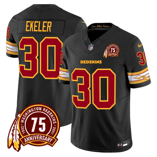 Camisa NFL Washington Commanders Men’s Washington Redskins 75th Patch Vapor Limited Jersey