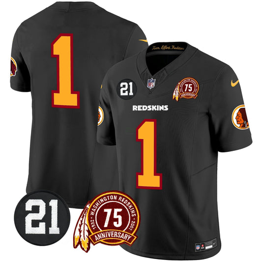 Camisa NFL Washington Commanders Men’s Washington Redskins 75th & Sean Taylor Patch Vapor Limited Jersey