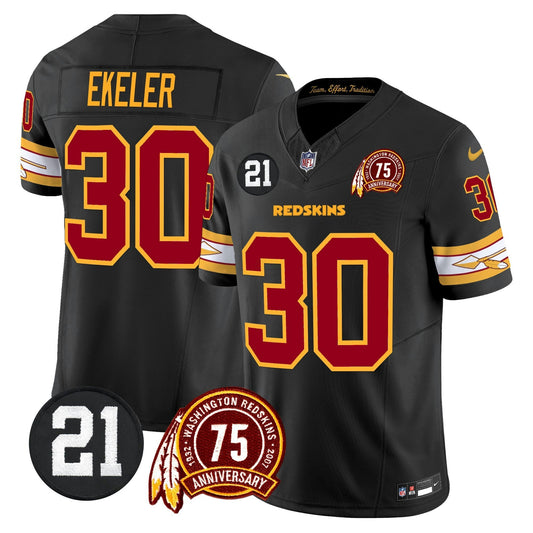 Camisa NFL Washington Commanders Men’s Washington Redskins 75th & Sean Taylor Patch Vapor Limited Jersey V2