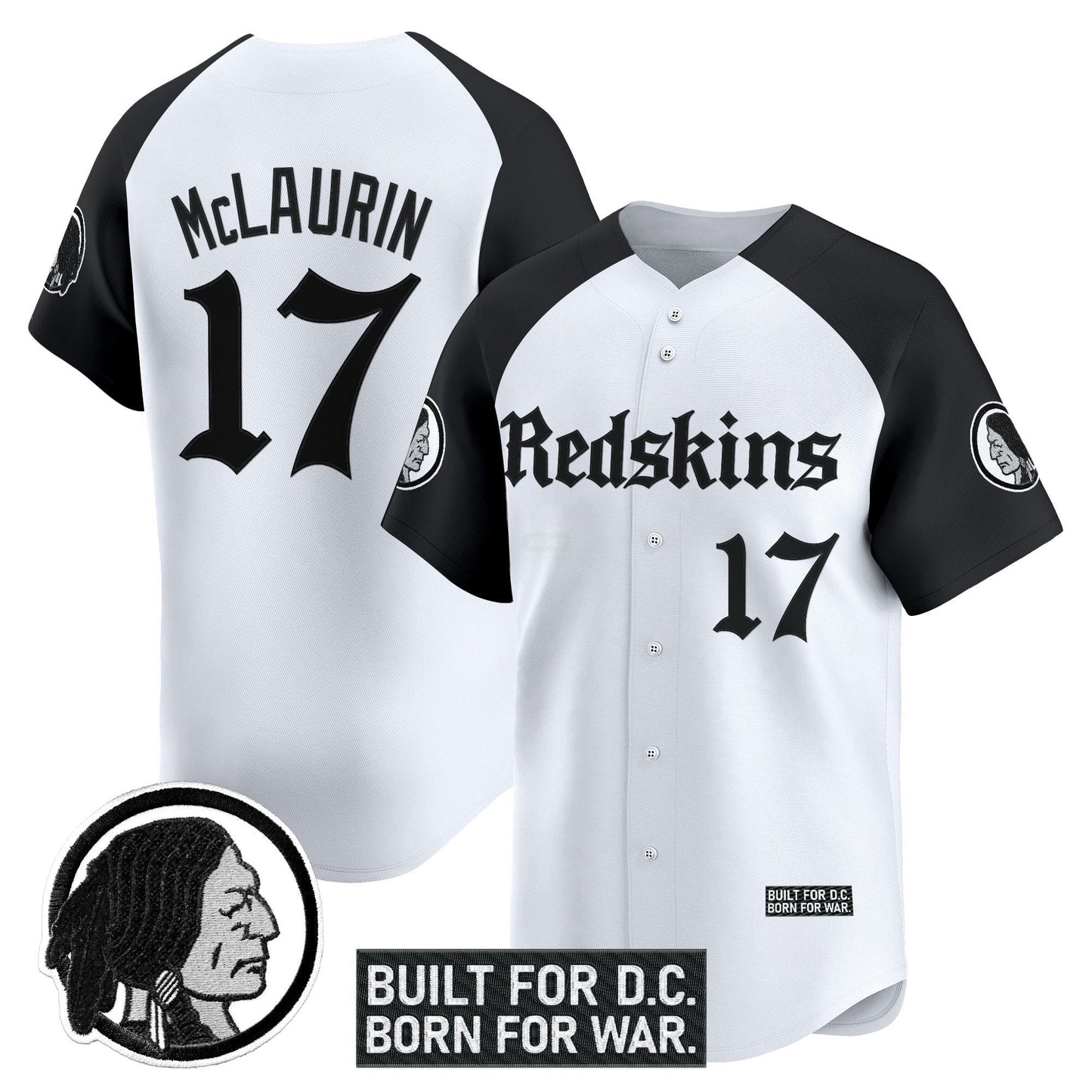 Camisa NFL Washington Commanders Men’s Washington Redskins ‘Gothic Capital Edition’ Vapor Jersey
