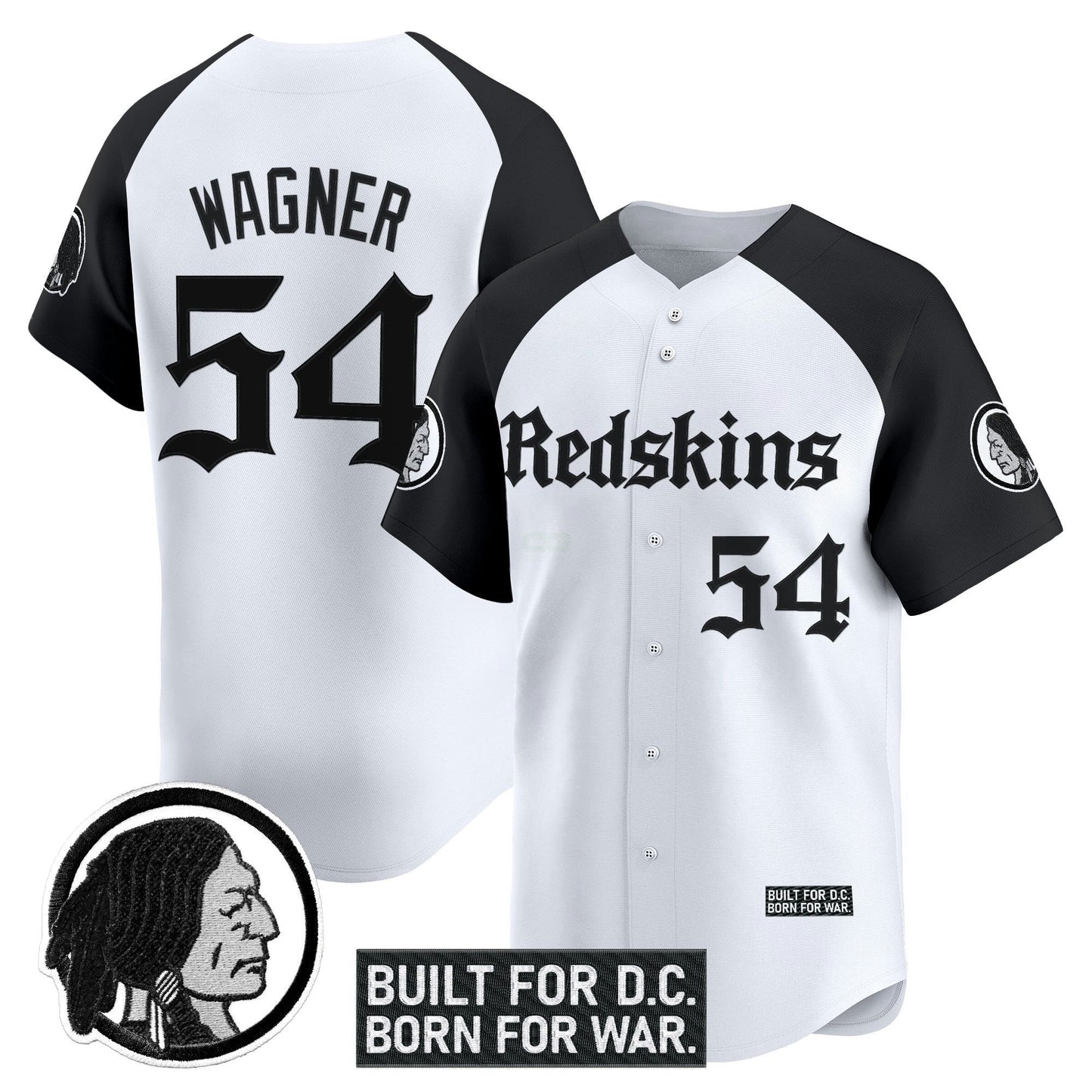 Camisa NFL Washington Commanders Men’s Washington Redskins ‘Gothic Capital Edition’ Vapor Jersey