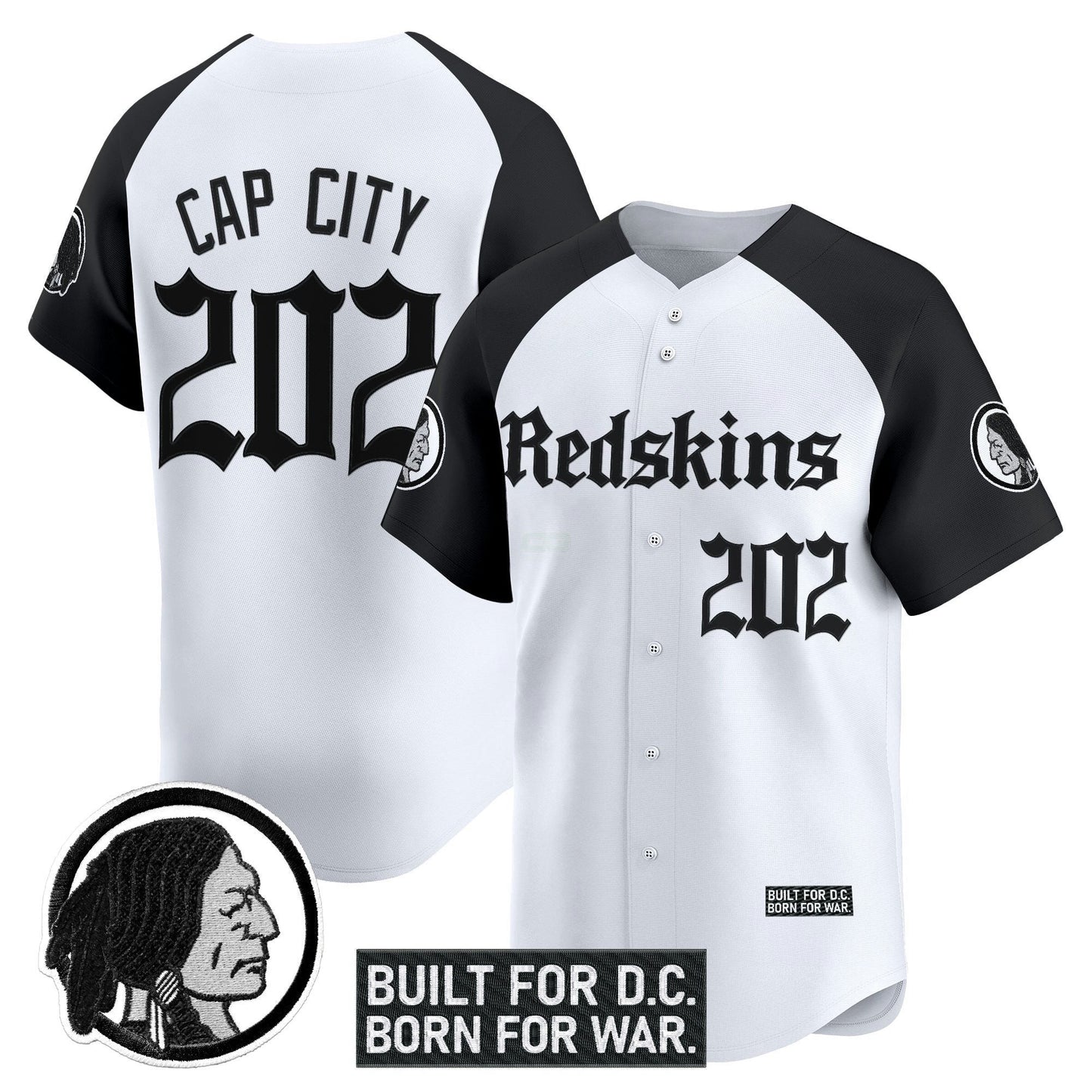 Camisa NFL Washington Commanders Men’s Washington Redskins ‘Gothic Capital Edition’ Vapor Jersey