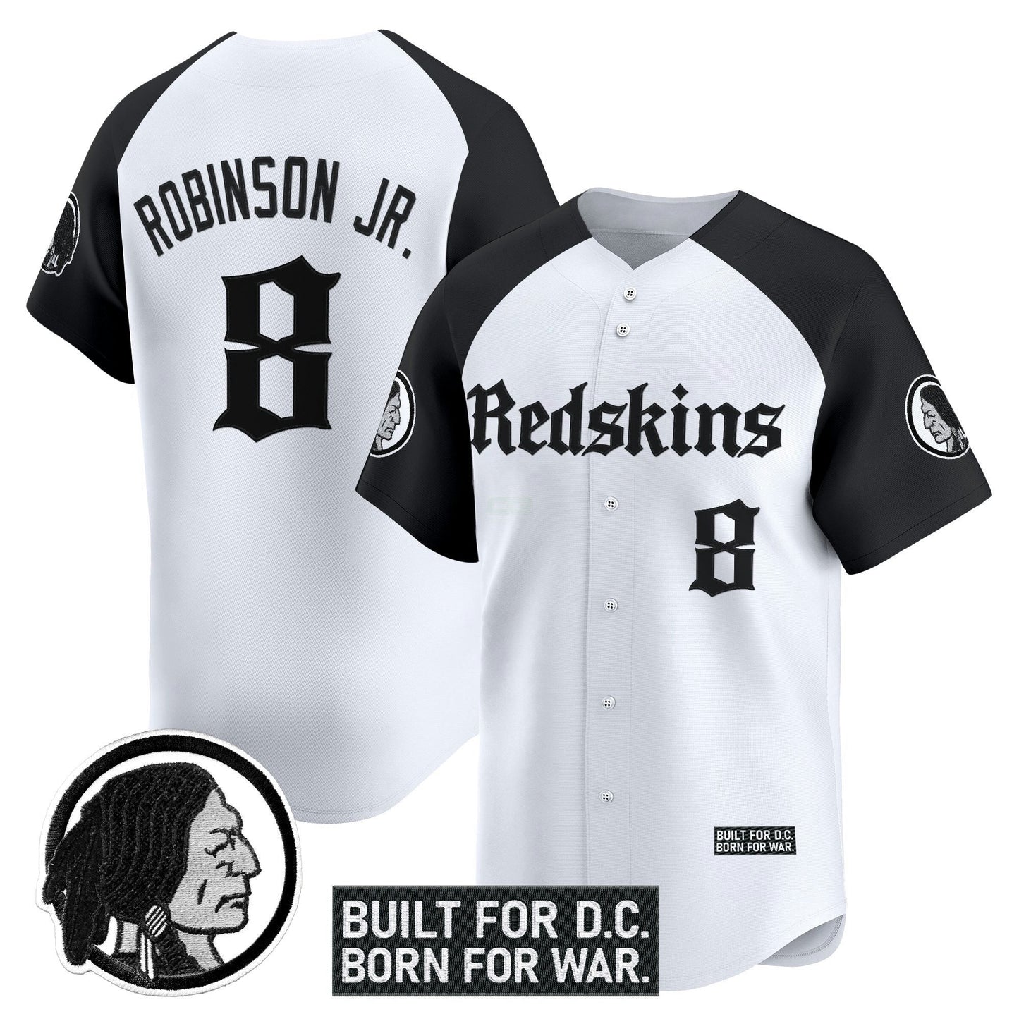 Camisa NFL Washington Commanders Men’s Washington Redskins ‘Gothic Capital Edition’ Vapor Jersey