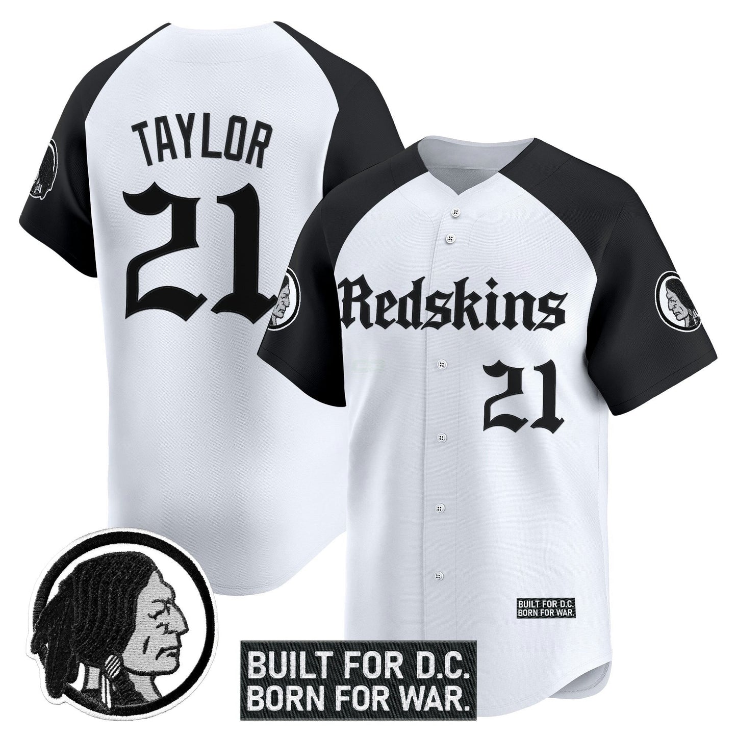 Camisa NFL Washington Commanders Men’s Washington Redskins ‘Gothic Capital Edition’ Vapor Jersey