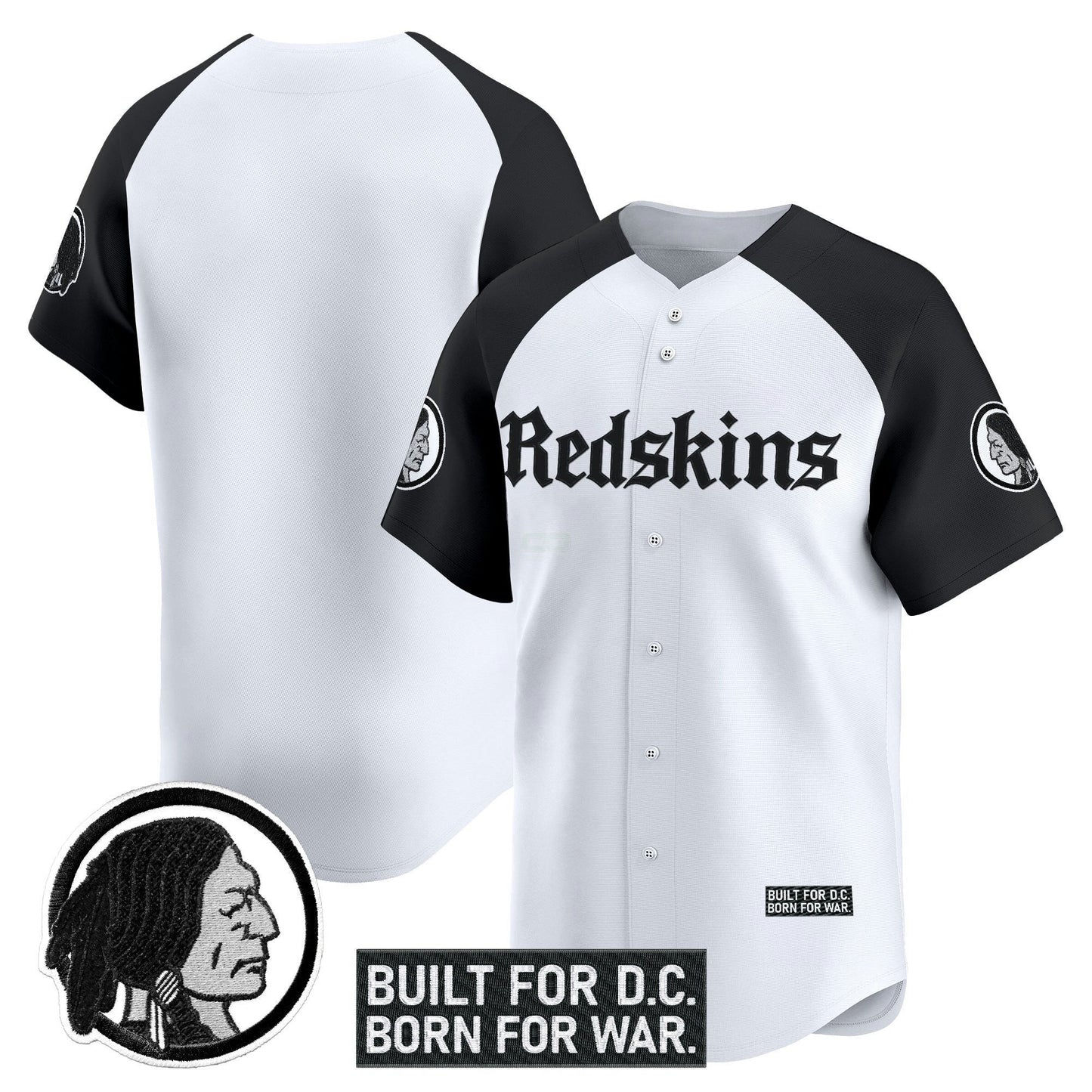 Camisa NFL Washington Commanders Men’s Washington Redskins ‘Gothic Capital Edition’ Vapor Jersey