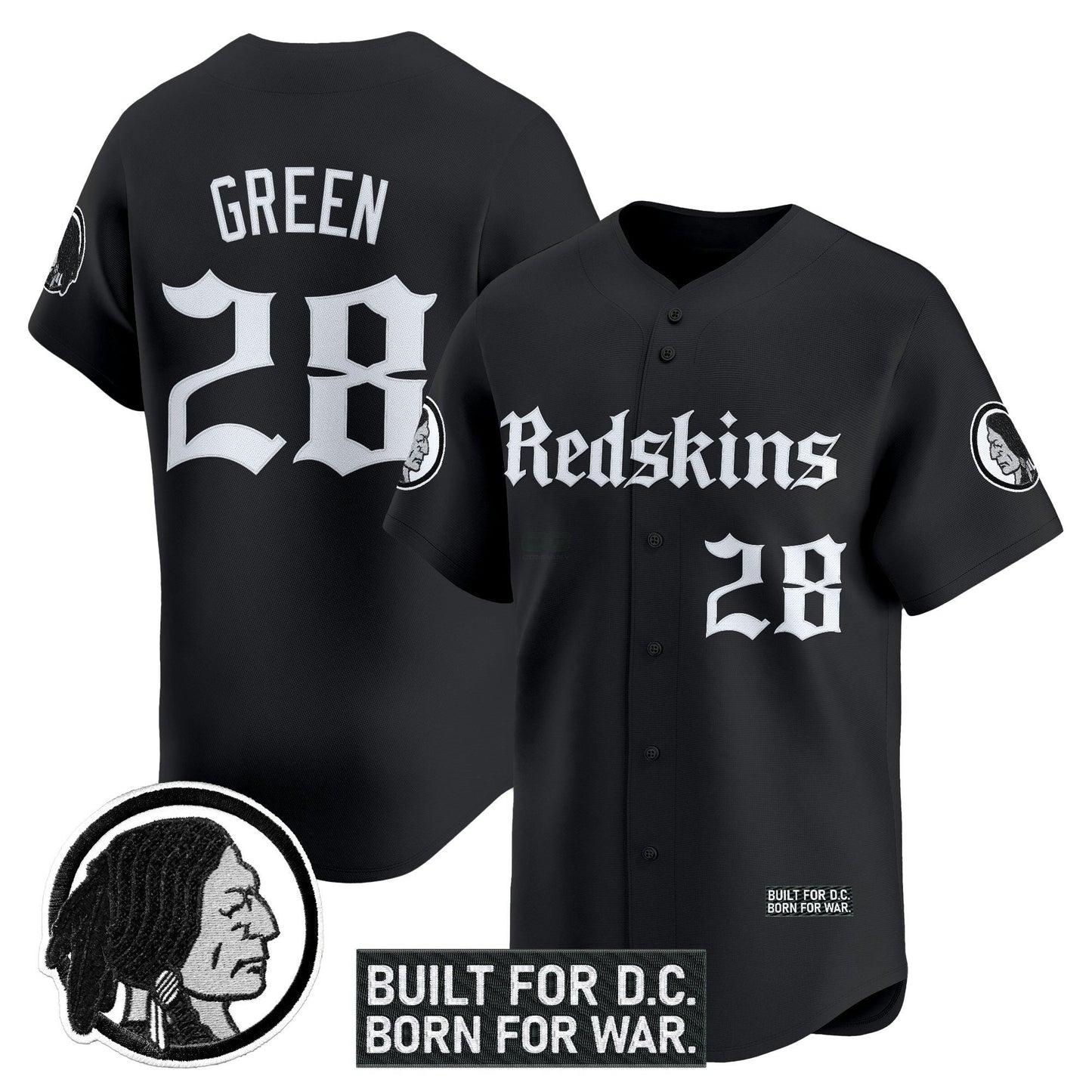Camisa NFL Washington Commanders Men’s Washington Redskins ‘Gothic Capital Edition’ Vapor Jersey