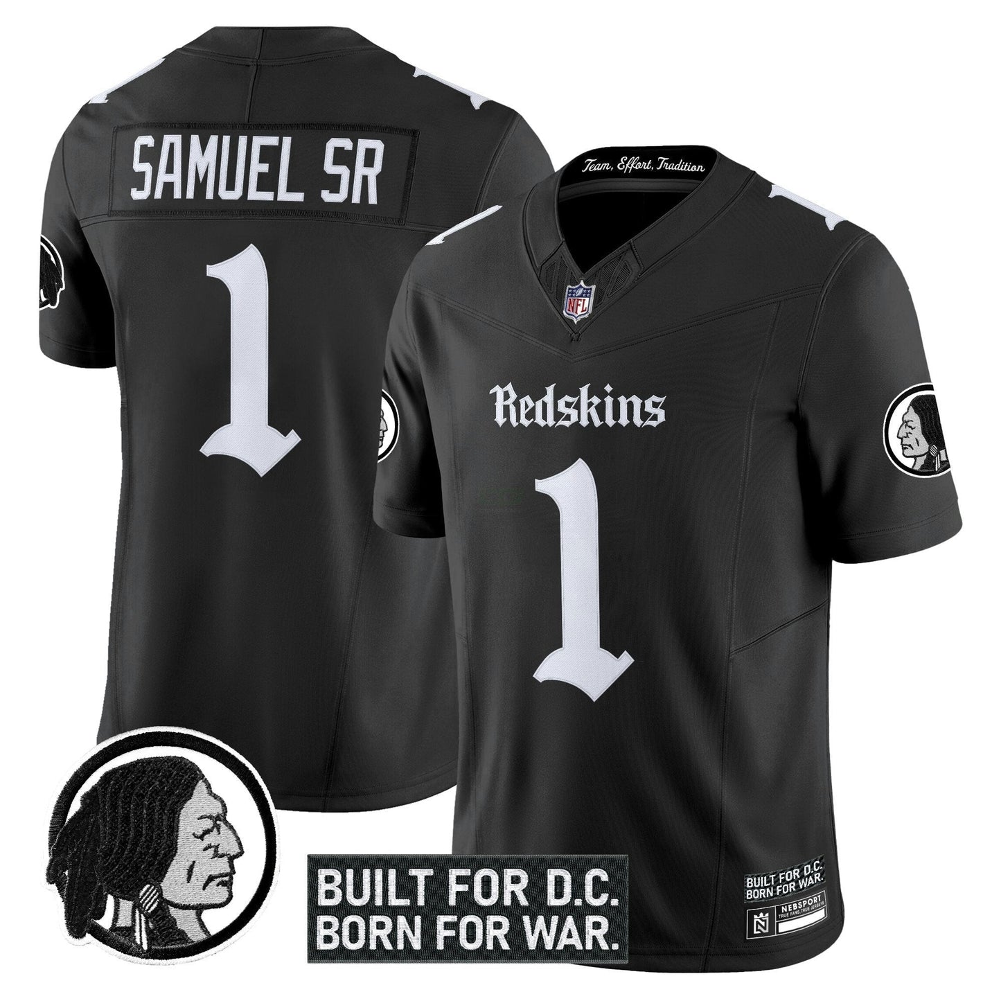 Camisa NFL Washington Commanders Men’s Washington Redskins ‘Gothic Capital Edition’ Vapor Limited Jersey V2