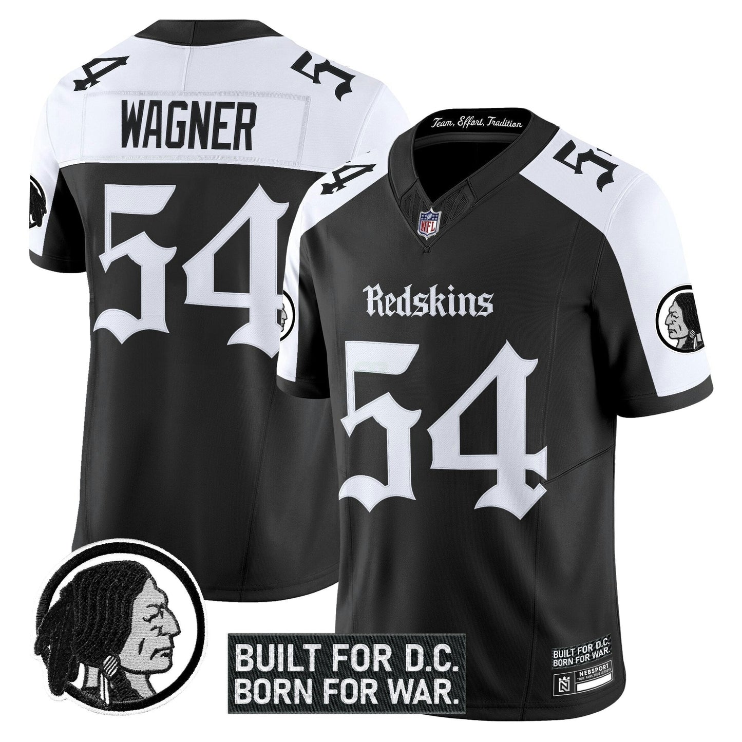 Camisa NFL Washington Commanders Men’s Washington Redskins ‘Gothic Capital Edition’ Vapor Limited Jersey V2