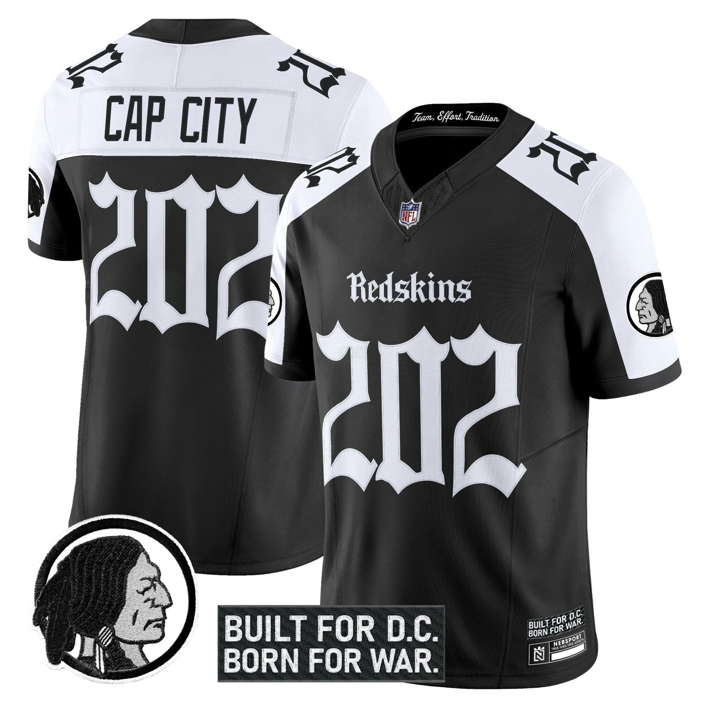 Camisa NFL Washington Commanders Men’s Washington Redskins ‘Gothic Capital Edition’ Vapor Limited Jersey V2