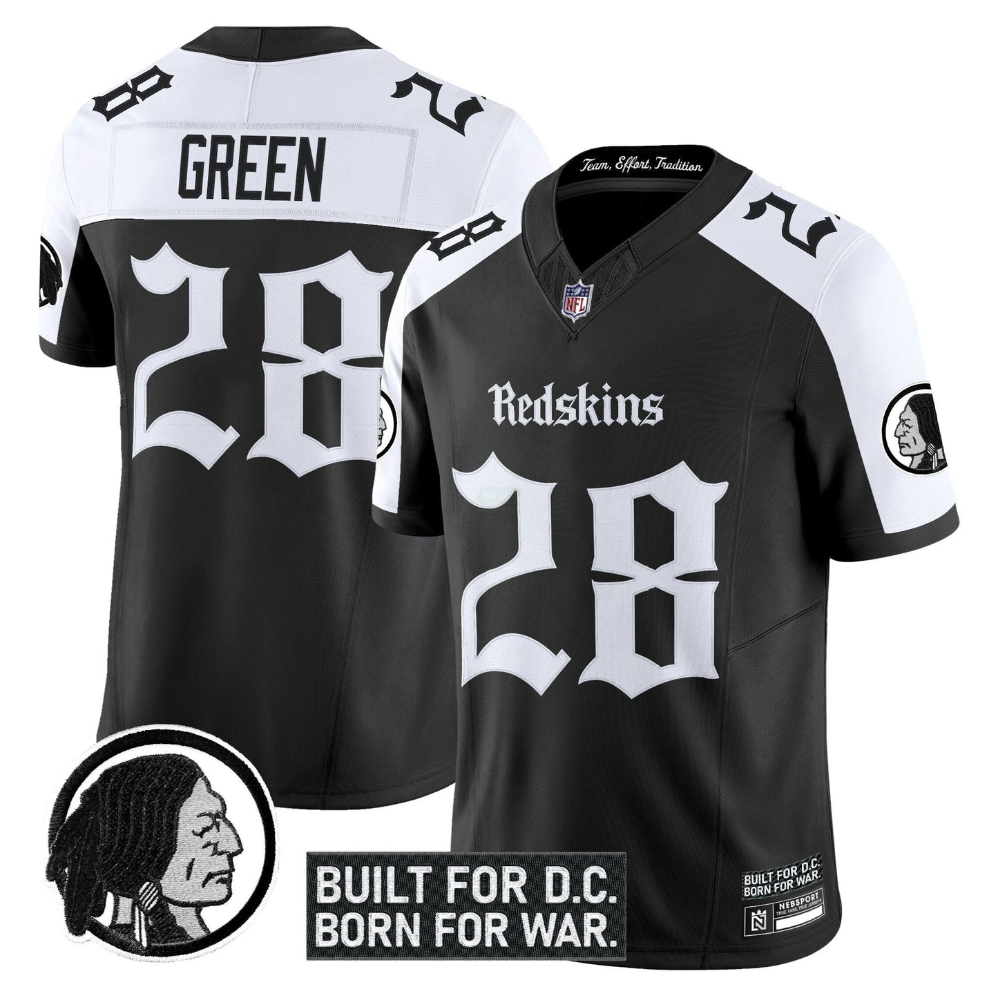Camisa NFL Washington Commanders Men’s Washington Redskins ‘Gothic Capital Edition’ Vapor Limited Jersey V2