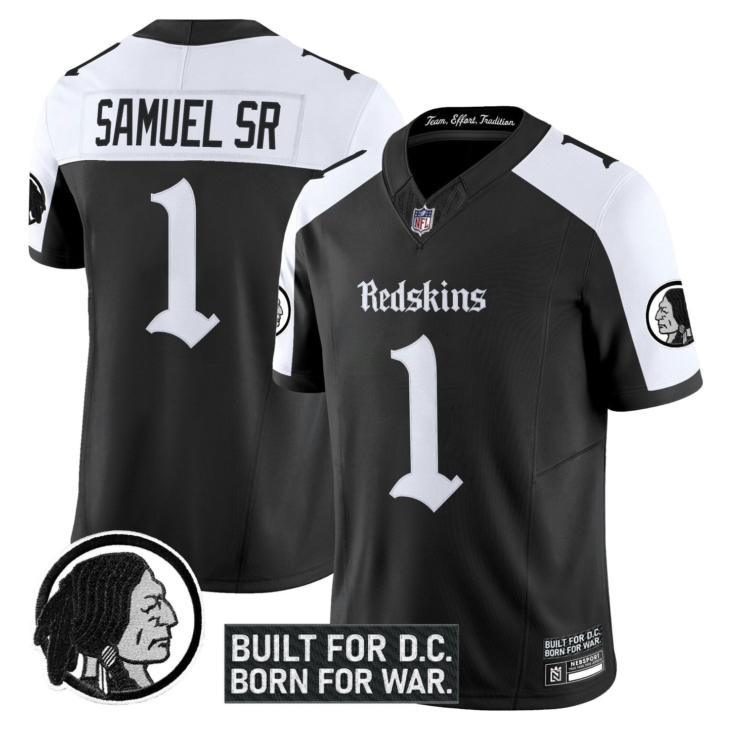 Camisa NFL Washington Commanders Men’s Washington Redskins ‘Gothic Capital Edition’ Vapor Limited Jersey V2