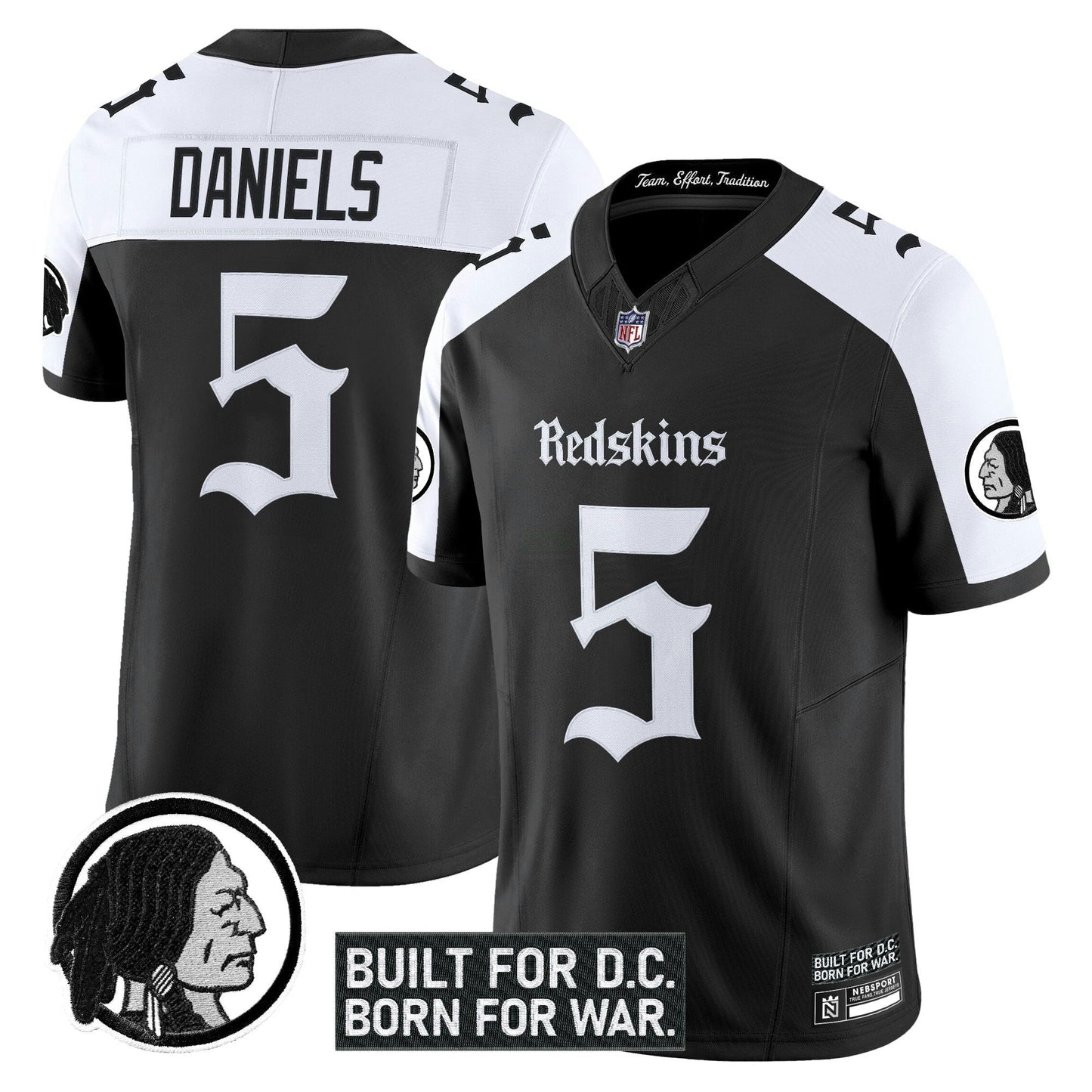 Camisa NFL Washington Commanders Men’s Washington Redskins ‘Gothic Capital Edition’ Vapor Limited Jersey V2