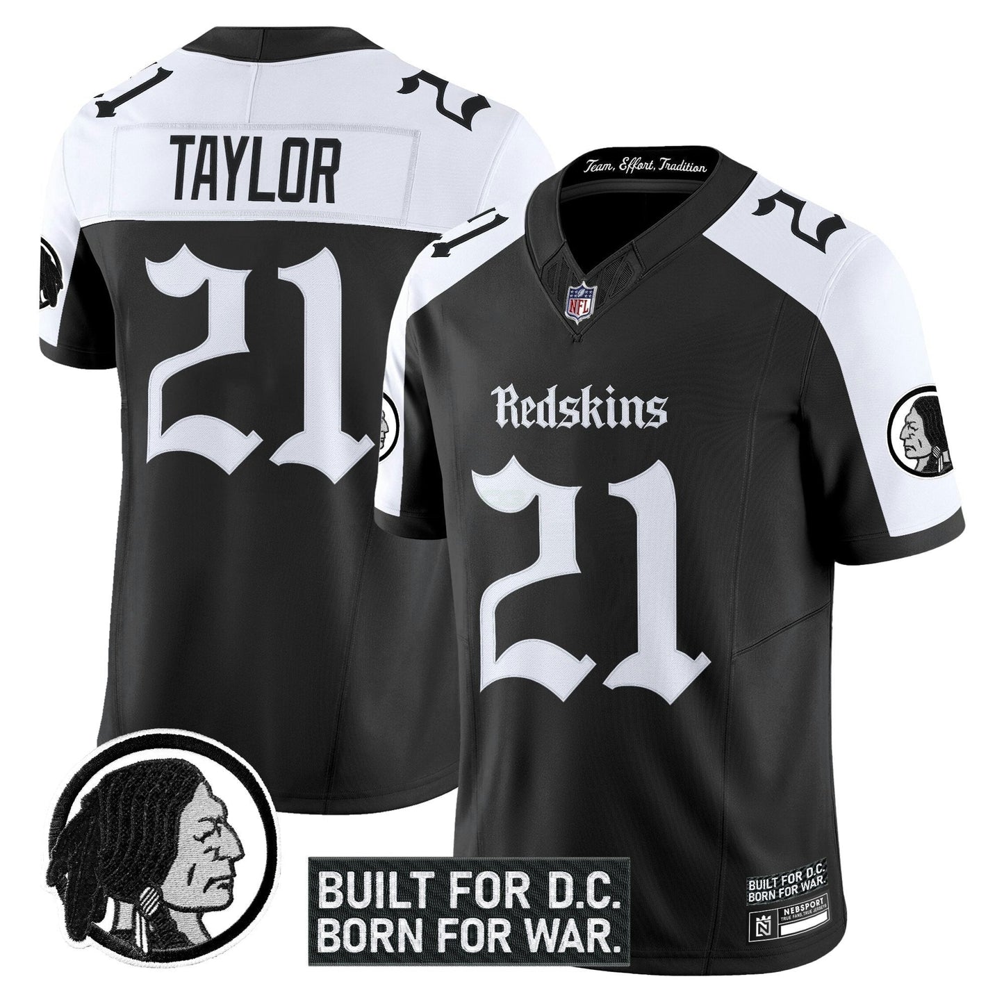 Camisa NFL Washington Commanders Men’s Washington Redskins ‘Gothic Capital Edition’ Vapor Limited Jersey V2