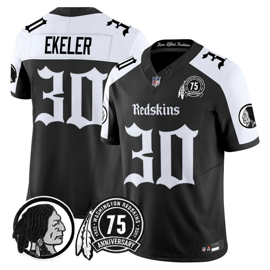 Camisa NFL Washington Commanders Men’s Washington Redskins ‘Gothic Capital Edition’ Vapor Limited Jersey