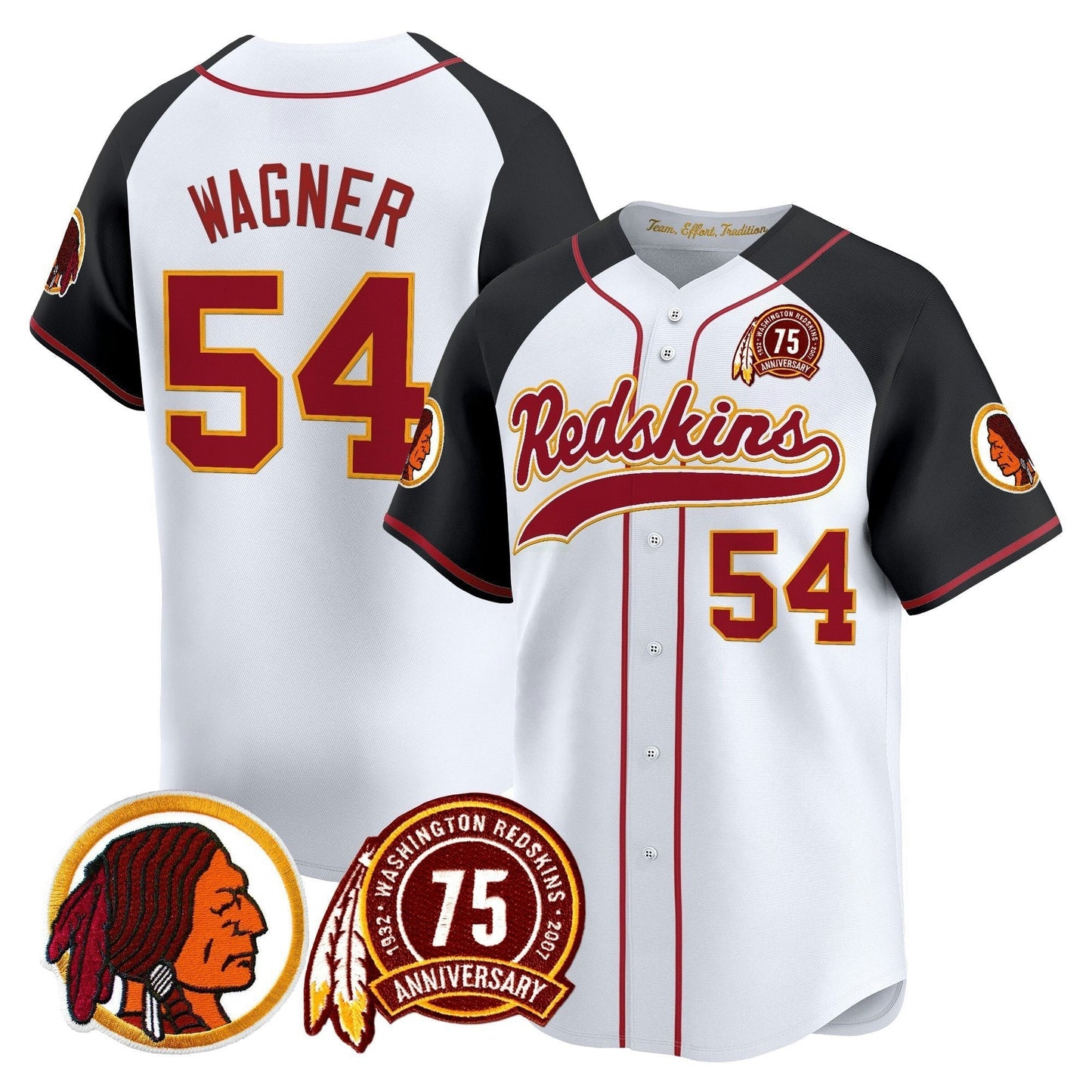 Camisa NFL Washington Commanders Men’s Washington Redskins Throwback Vapor Jersey