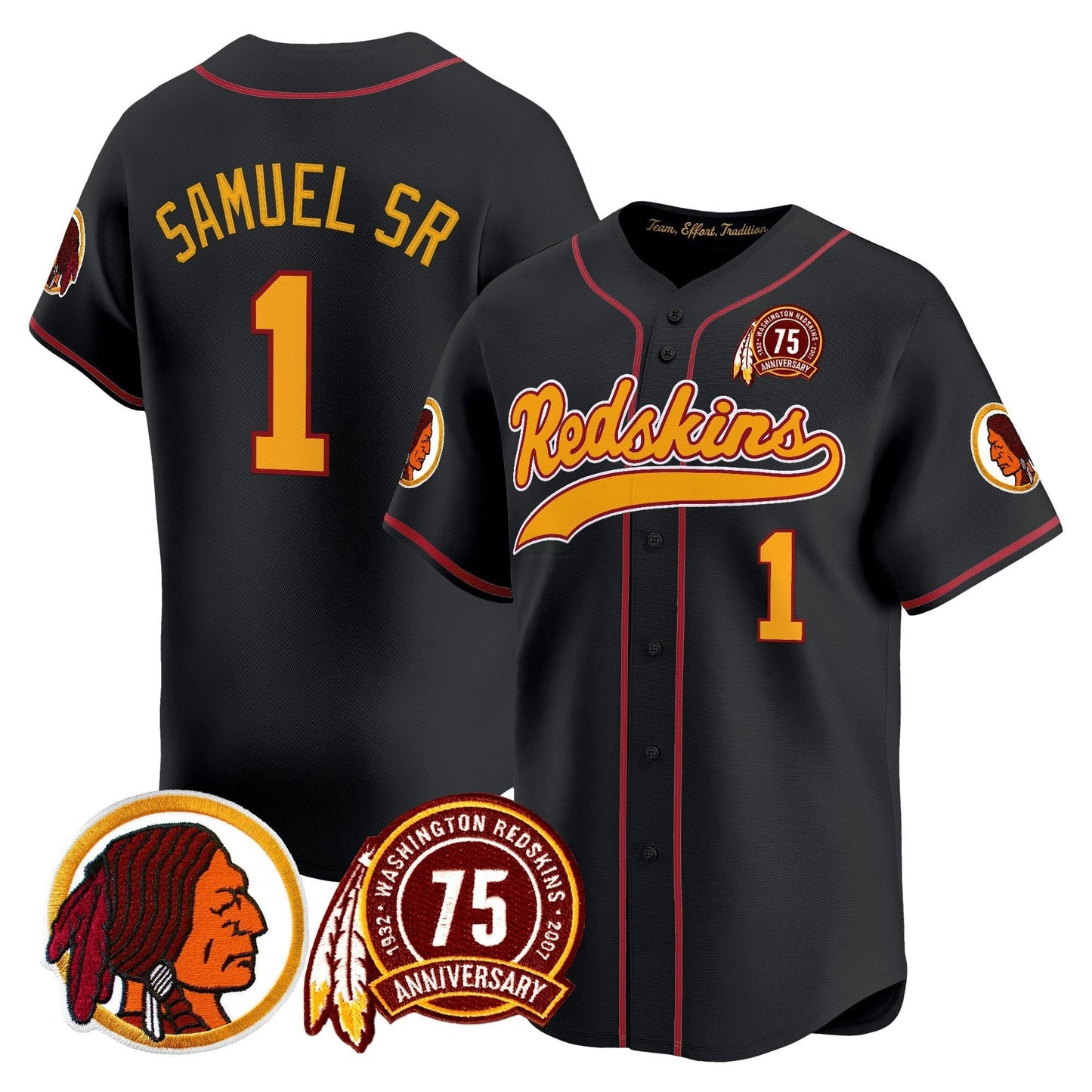Camisa NFL Washington Commanders Men’s Washington Redskins Throwback Vapor Jersey