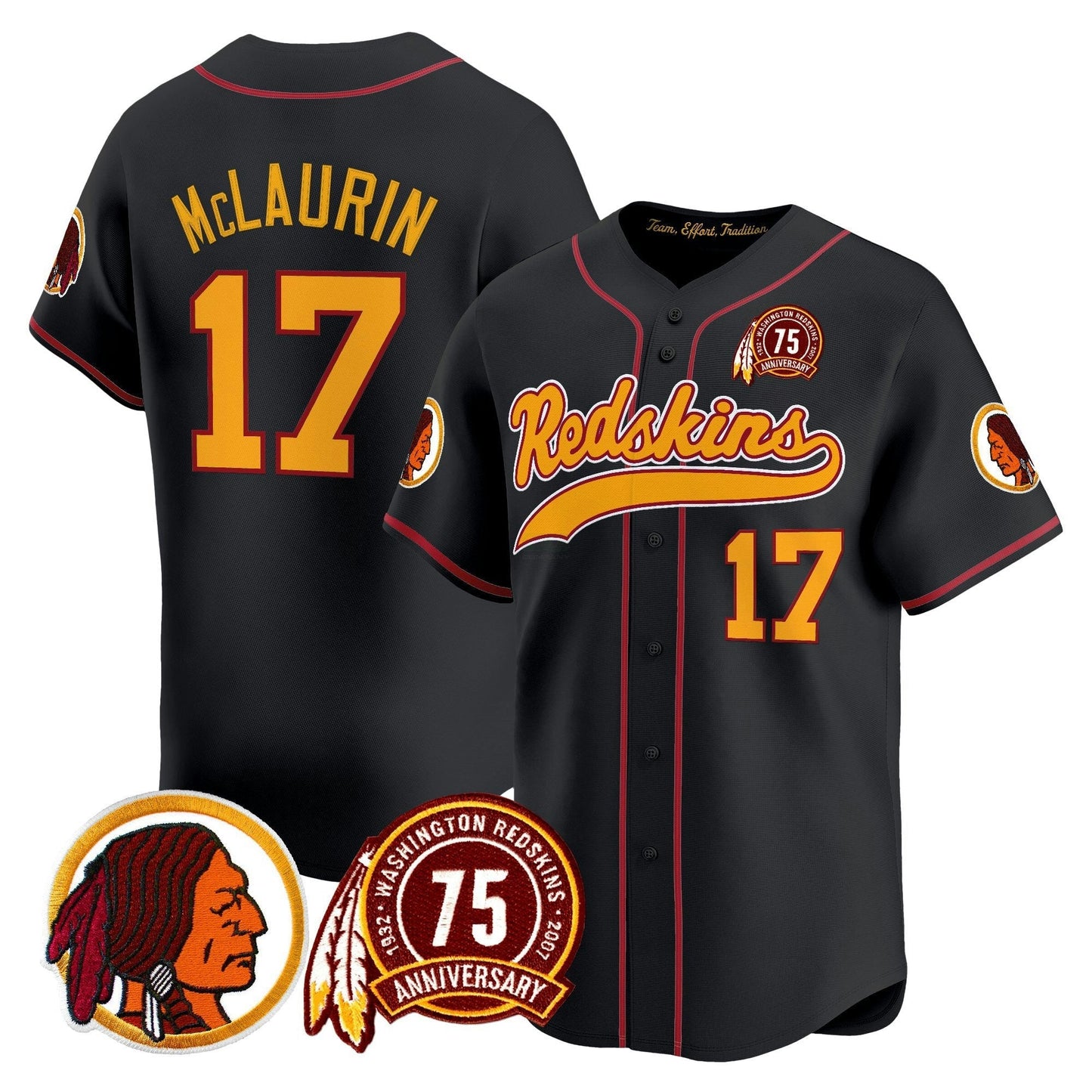 Camisa NFL Washington Commanders Men’s Washington Redskins Throwback Vapor Jersey