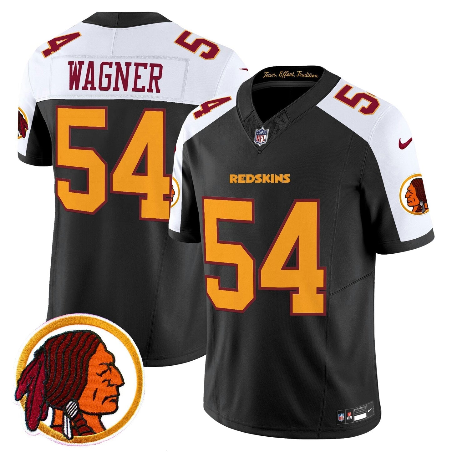 Camisa NFL Washington Commanders Men’s Washington Redskins Throwback Vapor Limited Jersey V2