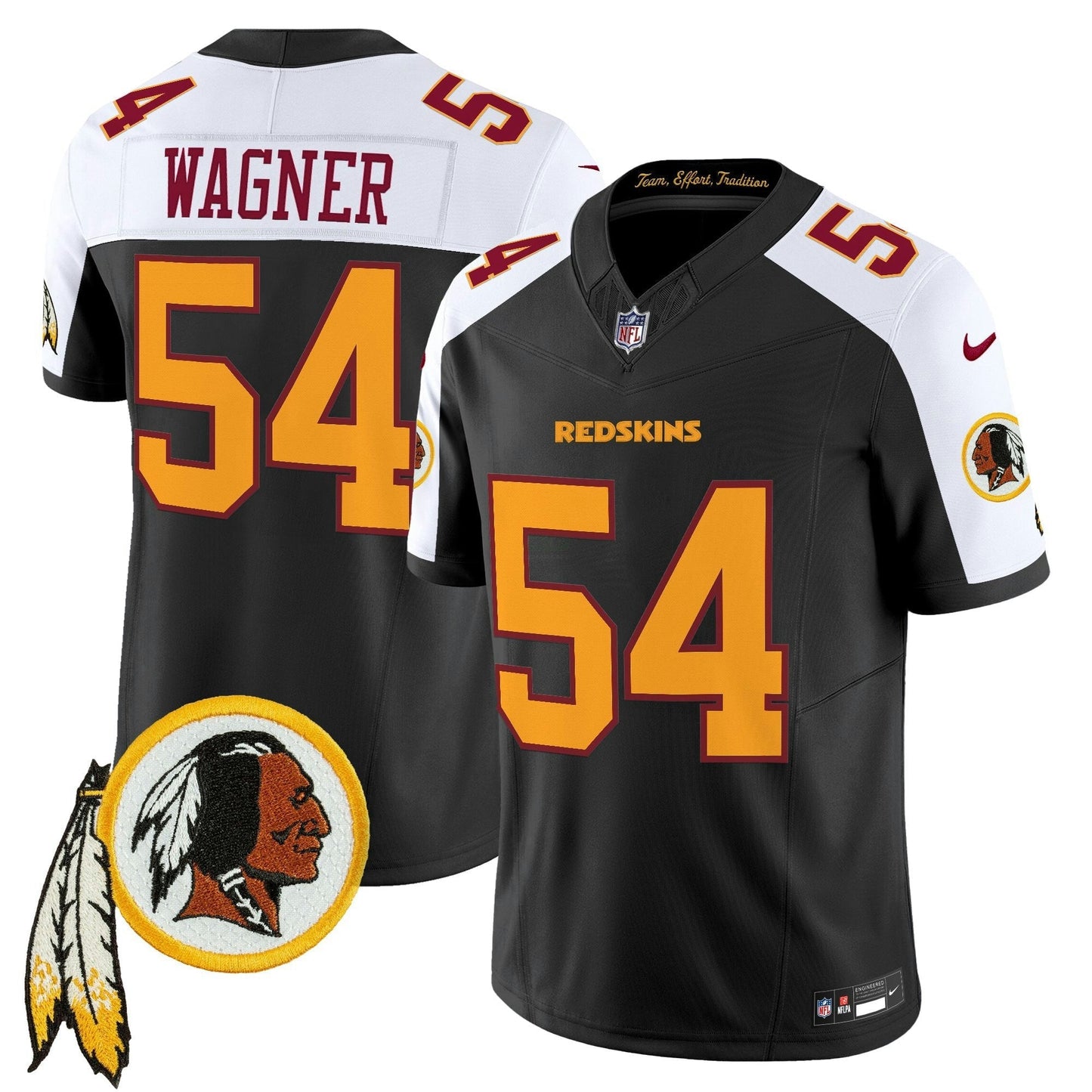 Camisa NFL Washington Commanders Men’s Washington Redskins Throwback Vapor Limited Jersey V3
