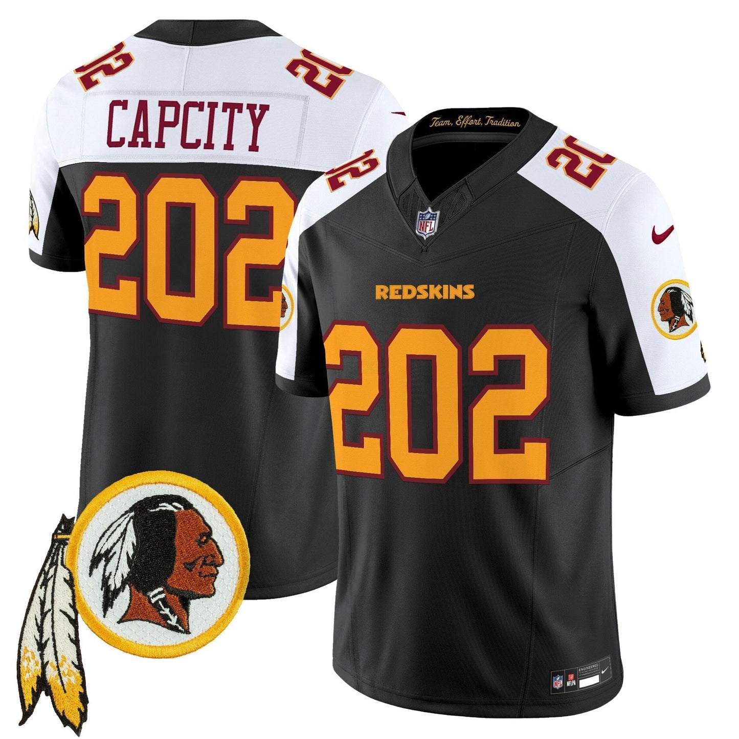 Camisa NFL Washington Commanders Men’s Washington Redskins Throwback Vapor Limited Jersey V3