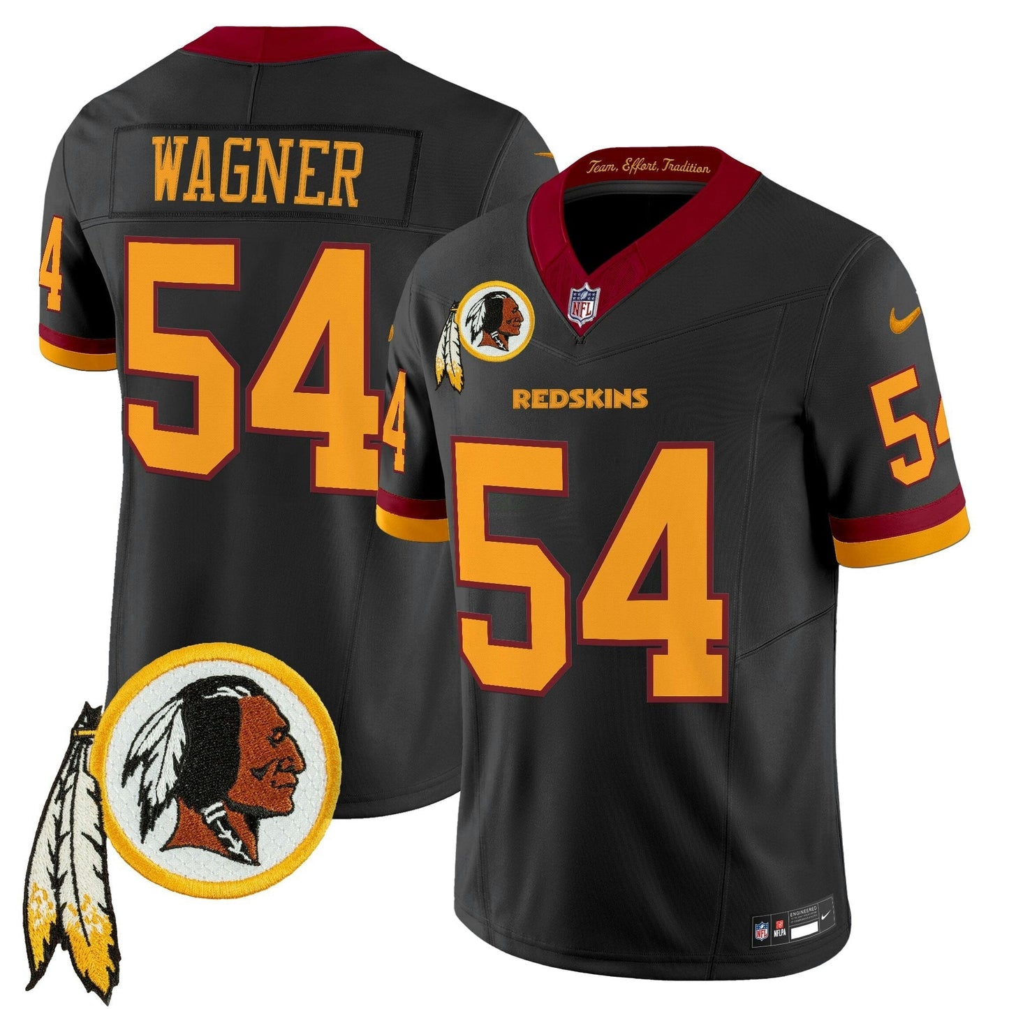 Camisa NFL Washington Commanders Men’s Washington Redskins Throwback Vapor Limited Jersey V3