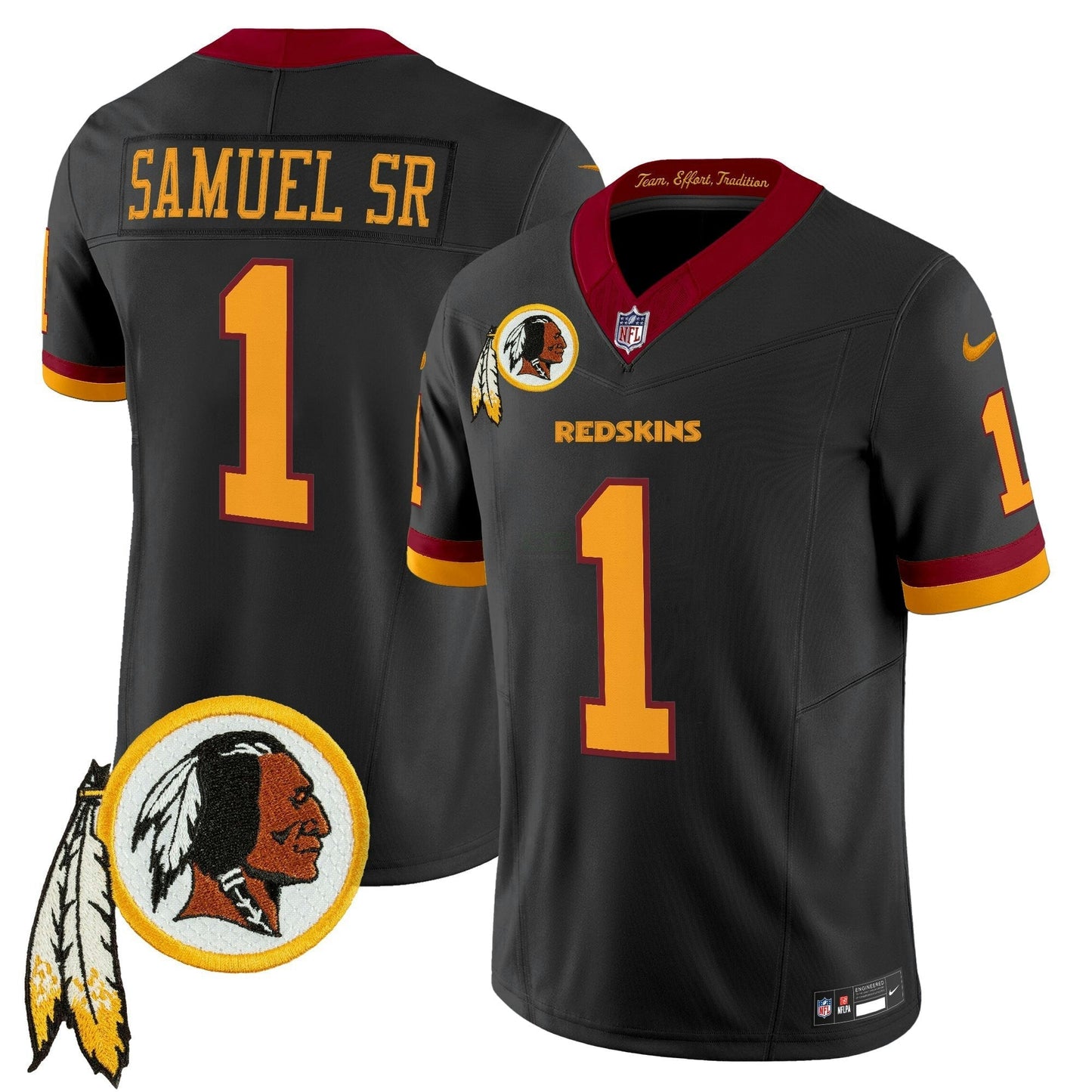 Camisa NFL Washington Commanders Men’s Washington Redskins Throwback Vapor Limited Jersey V3