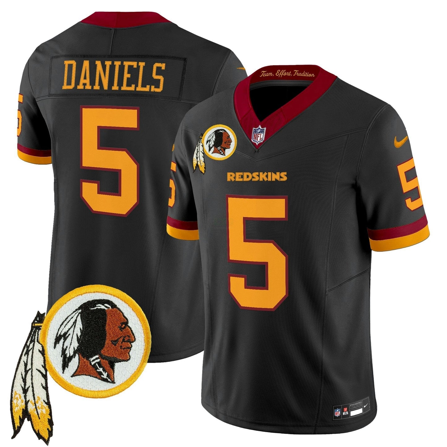 Camisa NFL Washington Commanders Men’s Washington Redskins Throwback Vapor Limited Jersey V3