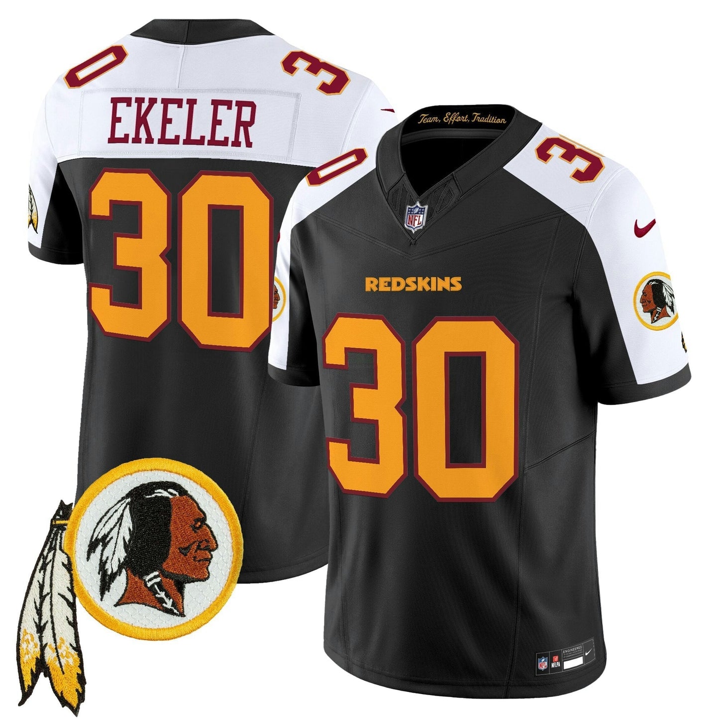 Camisa NFL Washington Commanders Men’s Washington Redskins Throwback Vapor Limited Jersey V3