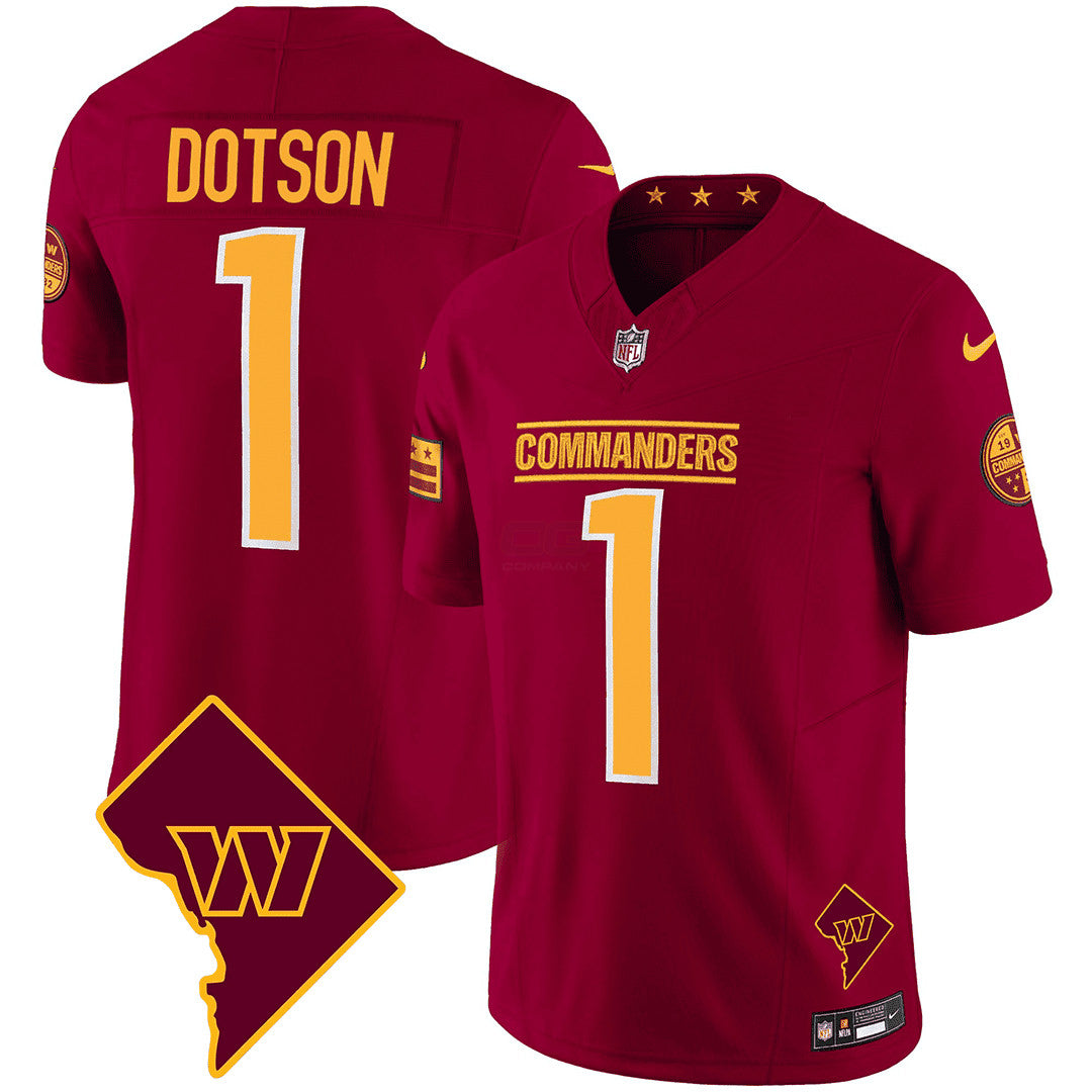 Camisa NFL Men’s Washington Washington DC Map Patch Jersey