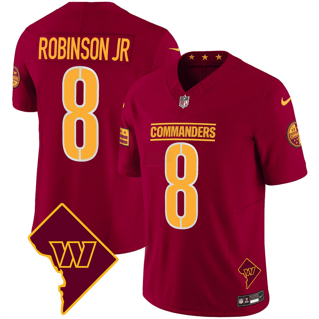 Camisa NFL Men’s Washington Washington DC Map Patch Jersey