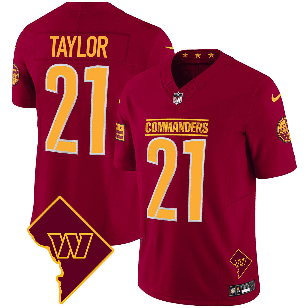 Camisa NFL Men’s Washington Washington DC Map Patch Jersey