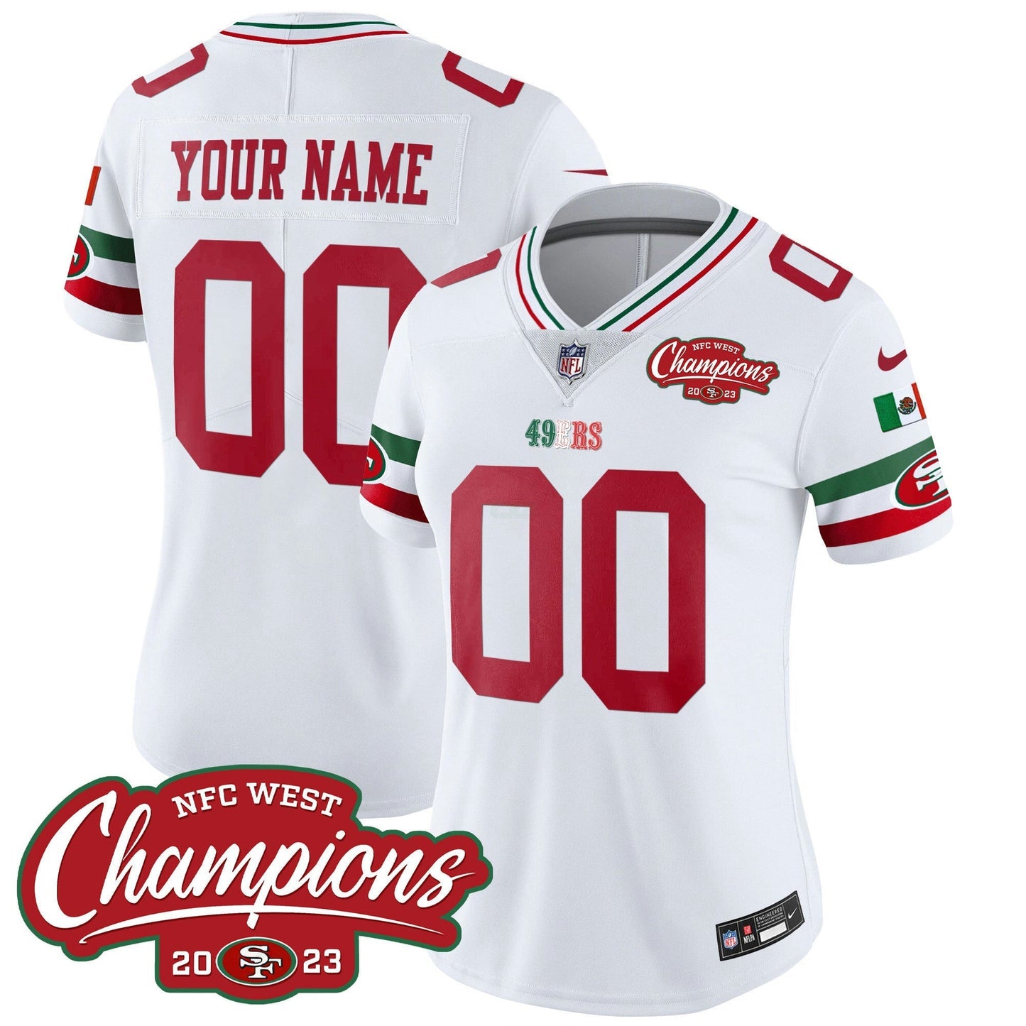 Camisa NFL Mexico 2023 NFC West Champions Patch Vapor Jersey