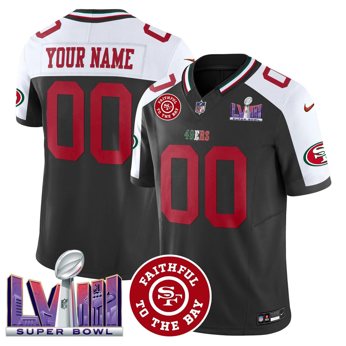 Camisa NFL Mexico Faithful & Super Bowl LVIII Patch Vapor Jersey
