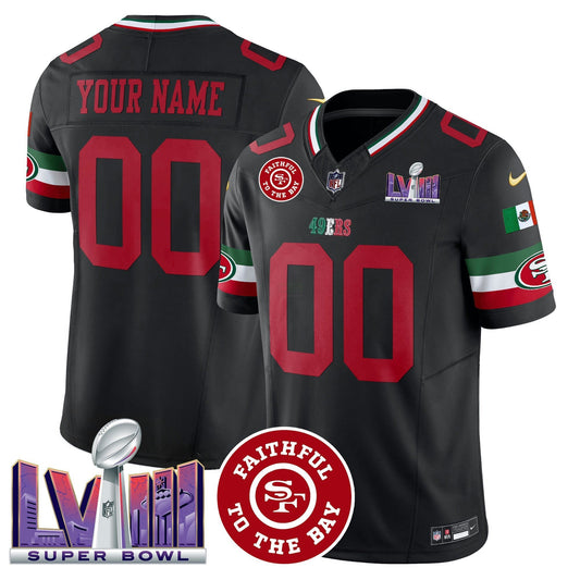 Camisa NFL Mexico Faithful & Super Bowl LVIII Patch Vapor Jersey