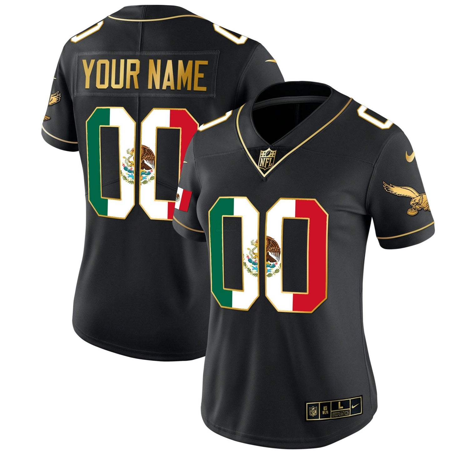 Camisa NFL Mexico Gold & Kelly Vapor Jersey
