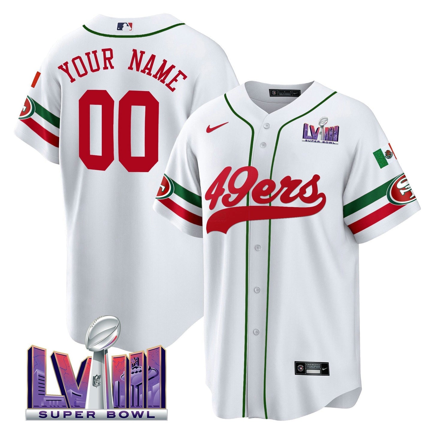 Camisa NFL Mexico Super Bowl LVIII Patch Jersey