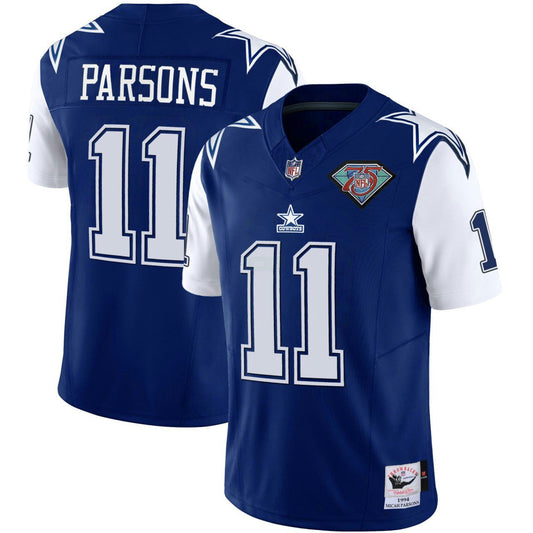 Camisa NFL Micah Parsons Dallas Navy 75th Patch Jersey - Micah Parsons