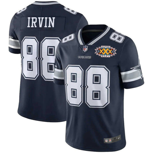 Camisa NFL Michael Irvin Dallas Navy Super Bowl Patch Jersey - Michael Irvin