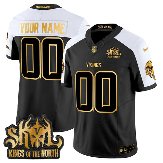 Camisa NFL Minnesota 2024 Winter Warrior Skol Patch Dourada Vapor Limited Jersey