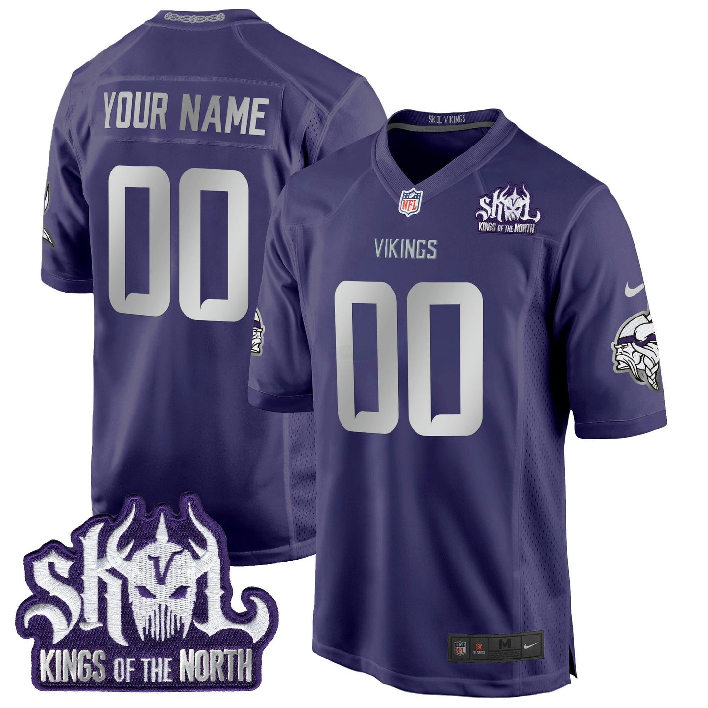 Camisa NFL Minnesota 2024 Winter Warrior Skol Patch Game Jersey