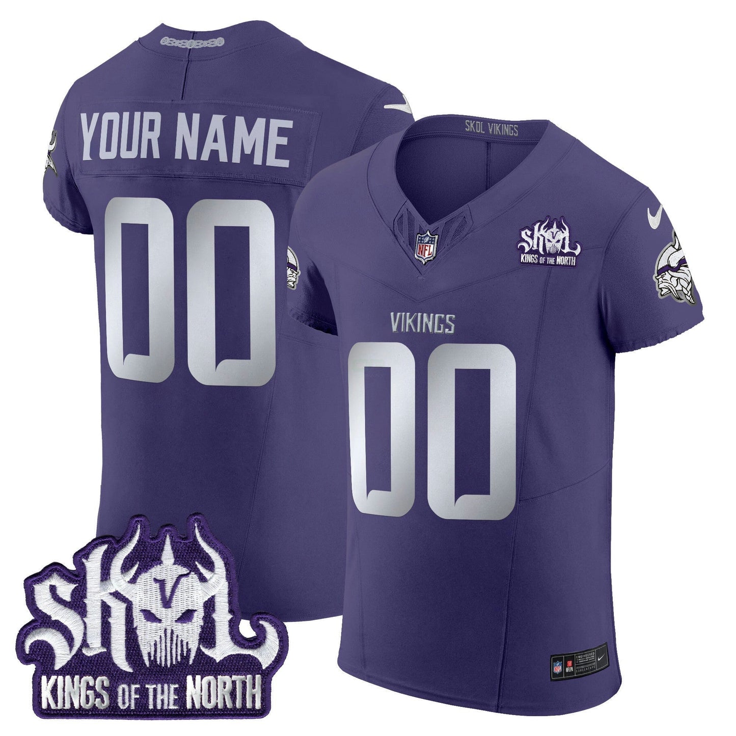 Camisa NFL Minnesota 2024 Winter Warrior Skol Patch Vapor Elite Jersey