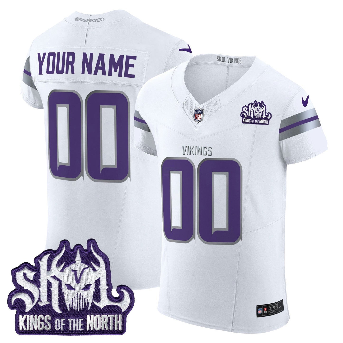 Camisa NFL Minnesota 2024 Winter Warrior Skol Patch Vapor Elite Jersey