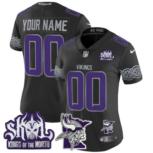 Camisa NFL Minnesota 2024 Winter Warrior Skol Patch Vapor Limited Jersey V2