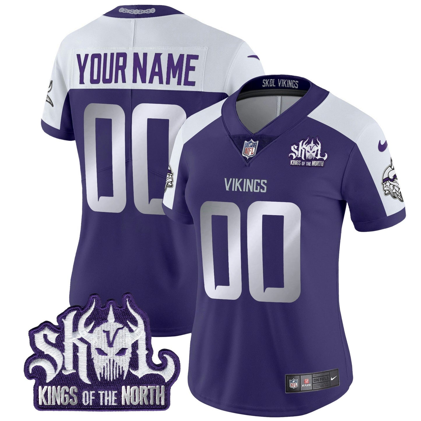 Camisa NFL Minnesota 2025 Winter Warrior Skol Patch Vapor Limited Jersey