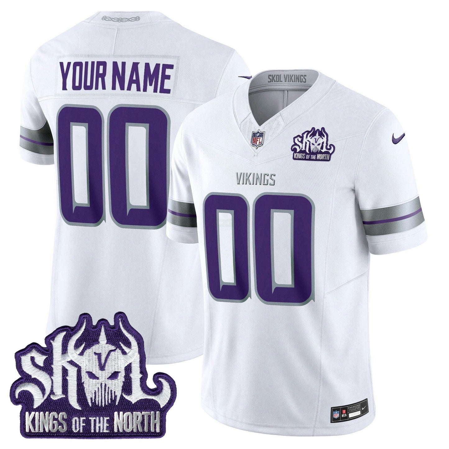 Camisa NFL Minnesota 2025 Winter Warrior Skol Patch Vapor Limited Jersey