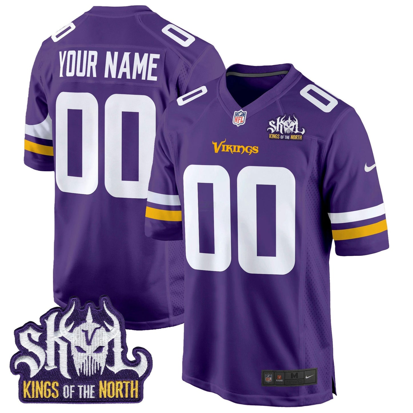 Camisa NFL Minnesota King Of The North Patch Game Jersey