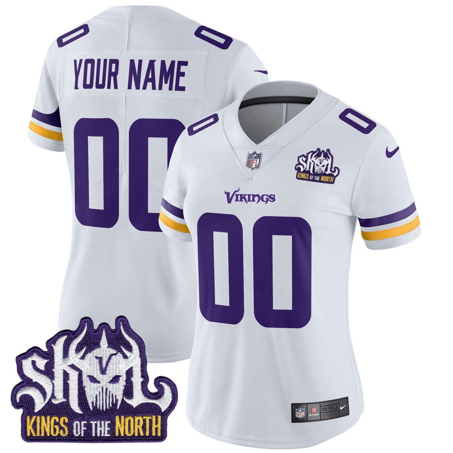 Camisa NFL Minnesota Kings Of The North Patch Vapor Limited Jersey
