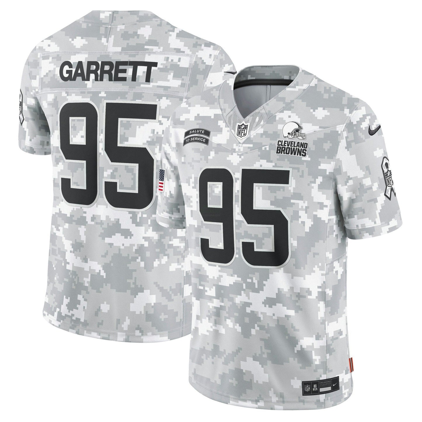 Camisa NFL Myles Garrett Cleveland 2024 Salute to Service Vapor Limited Jersey – Arctic Camo - Arctic Camuflada