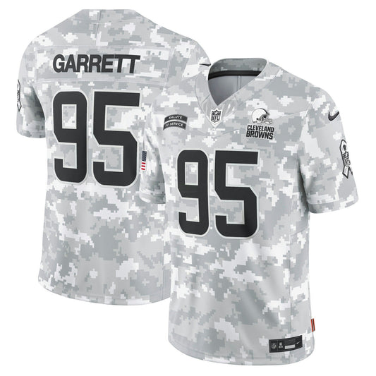 Camisa NFL Myles Garrett Cleveland 2024 Salute to Service Vapor Limited Jersey – Arctic Camo - Arctic Camuflada