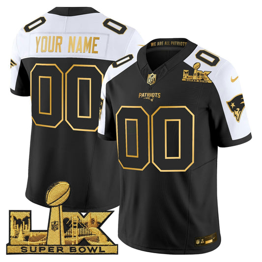 Camisa NFL New England Super Bowl LX Dourada Vapor Limited Jersey